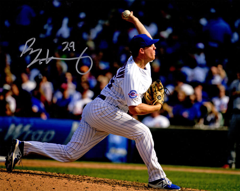 Rob Zastryzny Signed Chicago Cubs Pitching 8x10 Photo - ZAS08P100 - Rob Zastryzny Signed Chicago Cubs Pitching 8x10 Photo product image