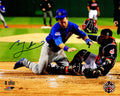 Ben Zobrist Signed Chicago Cubs 2016 World Series Home Plate Collision 8x10 Photo - ZOB08P102 - Ben Zobrist Signed Chicago Cubs 2016 World Series Home Plate Collision 8x10 Photo product image