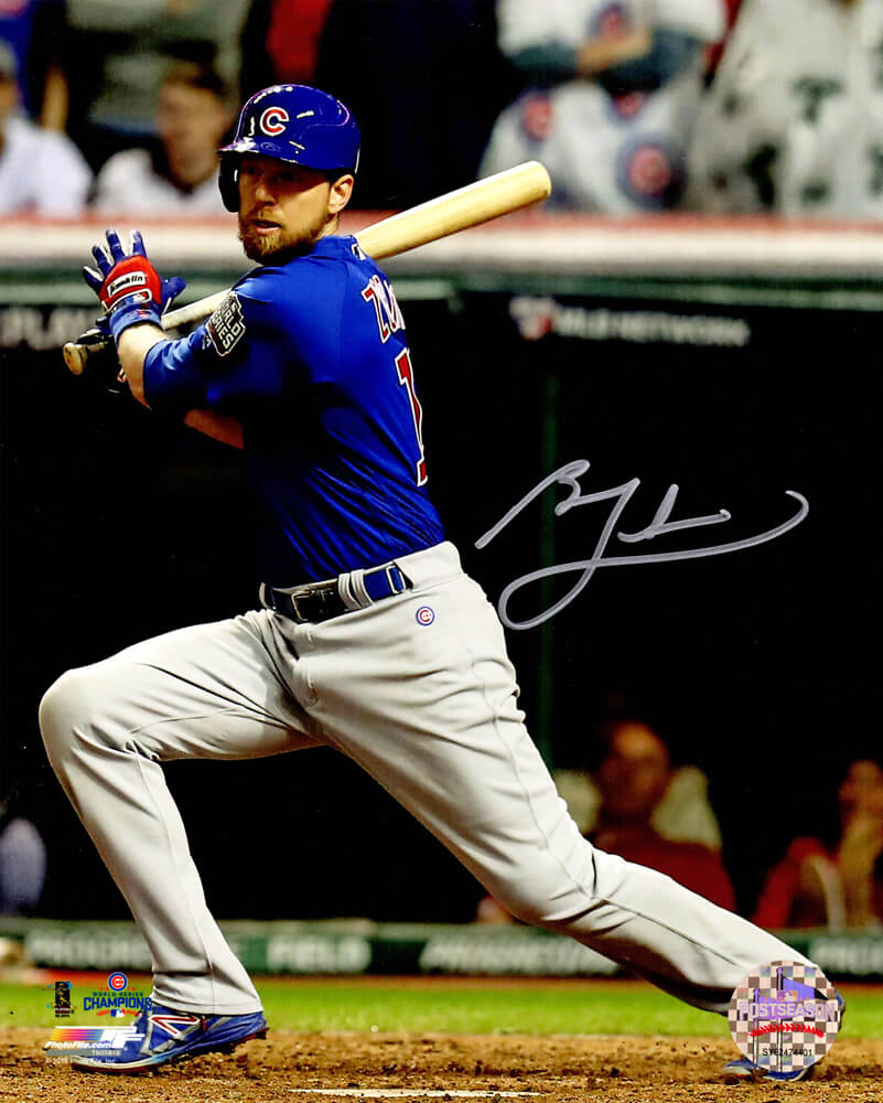 Ben Zobrist Signed Chicago Cubs 2016 World Series Game 7 GW RBI Single 8x10 Photo - ZOB08P103 - Ben Zobrist Signed Chicago Cubs 2016 World Series Game 7 GW RBI Single 8x10 Photo product image