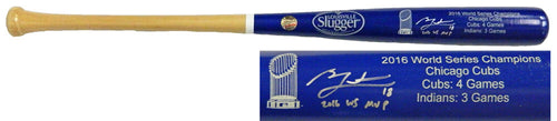 Ben Zobrist Signed Louisville Slugger Chicago Cubs 2016 World Series Champion Blue Dipped Bat w/2016 WS MVP - ZOBBAT102 - Ben Zobrist Signed Louisville Slugger Chicago Cubs 2016 World Series Champion Blue Dipped Bat w/2016 WS MVP product image