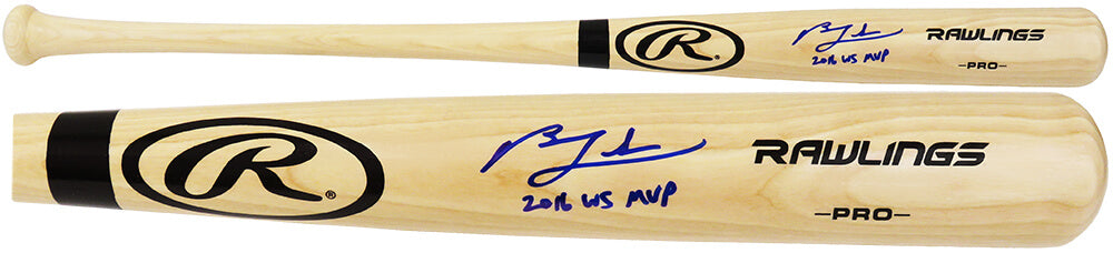 Ben Zobrist Signed Rawlings Pro Blonde Baseball Bat w/2016 WS MVP - ZOBBAT104 - Ben Zobrist Signed Rawlings Pro Blonde Baseball Bat w/2016 WS MVP product image