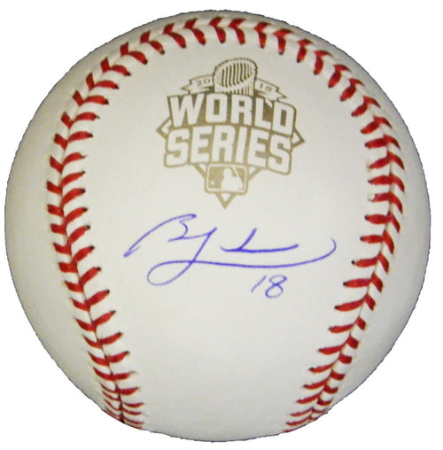 Ben Zobrist Signed Rawlings 2015 World Series Logo Baseball - ZOBBSB101 - Ben Zobrist Signed Rawlings 2015 World Series Logo Baseball product image
