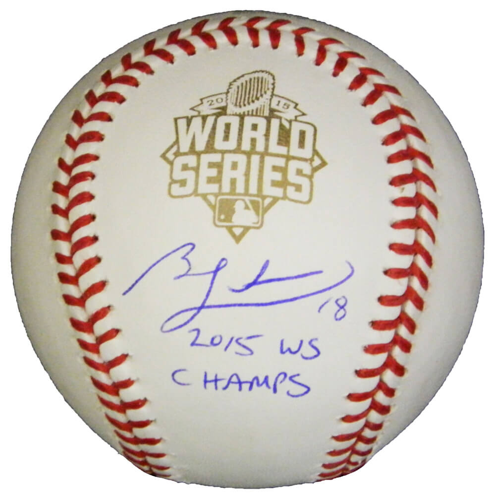 Ben Zobrist Signed Rawlings 2015 World Series Logo Baseball w/2015 WS Champs - ZOBBSB102 - Ben Zobrist Signed Rawlings 2015 World Series Logo Baseball w/2015 WS Champs product image
