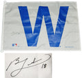 Ben Zobrist Signed Chicago Cubs 27x37 White W Flag - ZOBFLG100 - Ben Zobrist Signed Chicago Cubs 27x37 White W Flag product image