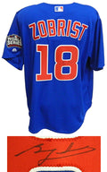 Ben Zobrist Signed Chicago Cubs Blue 2016 World Series Patch Majestic Jersey - ZOBJRY103 - Ben Zobrist Signed Chicago Cubs Blue 2016 World Series Patch Majestic Jersey product image