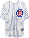 Ben Zobrist Signed Chicago Cubs White Pinstripe Majestic Replica Baseball Jersey - ZOBJRY104 - Ben Zobrist Signed Chicago Cubs White Pinstripe Majestic Replica Baseball Jersey product image