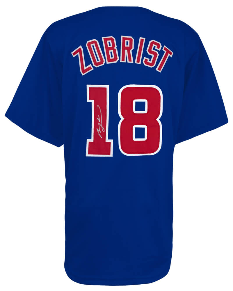 Ben Zobrist Signed Blue Custom Baseball Jersey - ZOBJRY106 - Ben Zobrist Signed Blue Custom Baseball Jersey product image